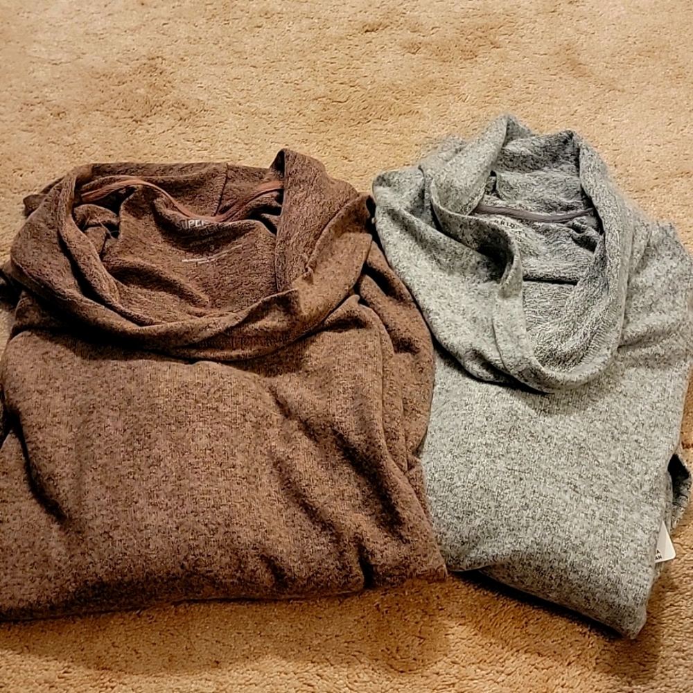 Two Torrid Super Soft Cowl Neck Tunics NWT Size 3